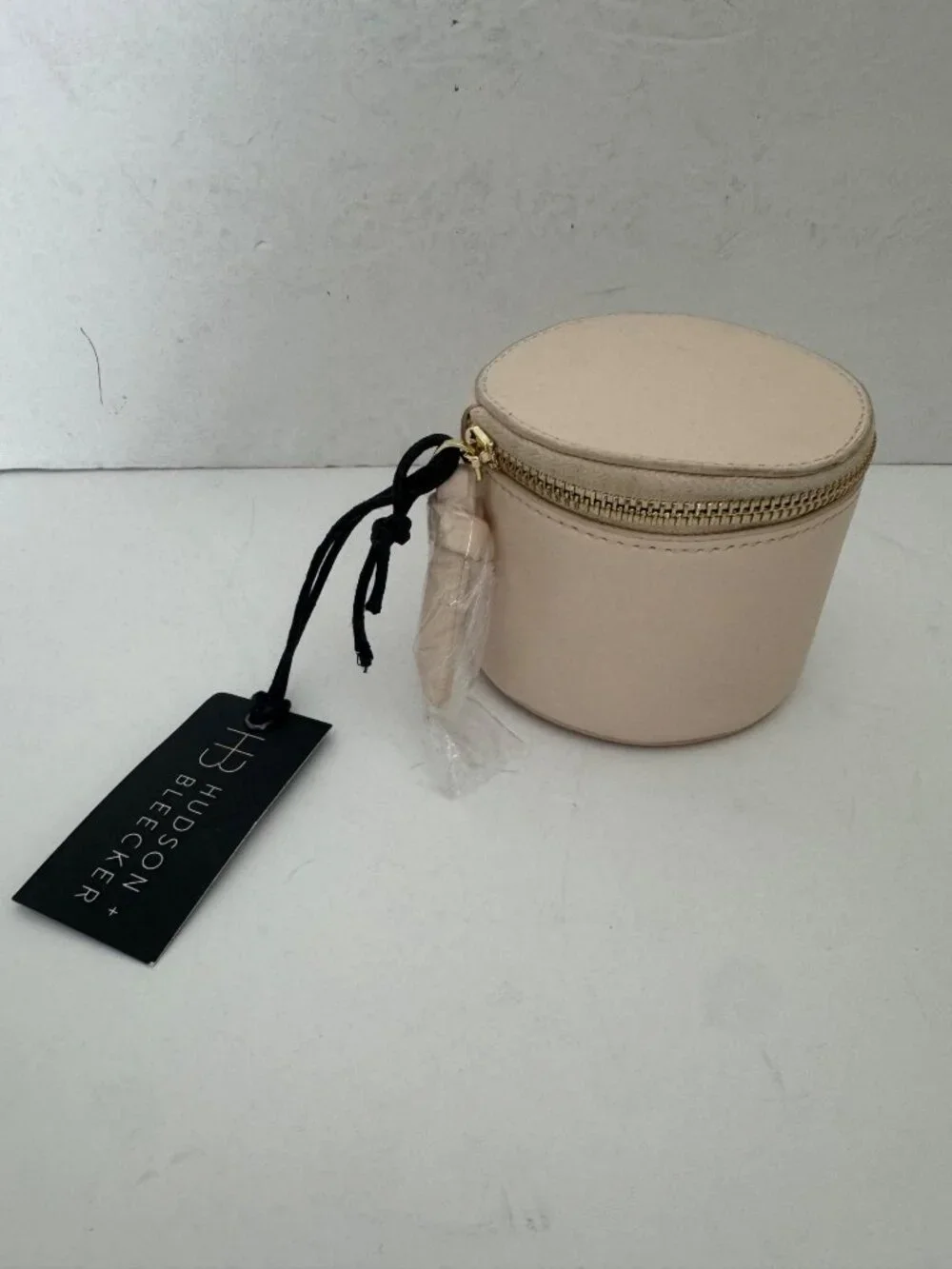 Hudson Bleecker Grotta Globetrotter Round Jewelry Case in Blush NWT